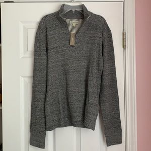 J Crew Duo Knit Half Zip Pullover